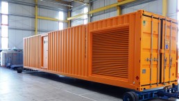 800 kVA und 60 kVA 40 Fuss Container