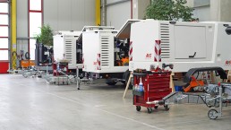 Produktion von fahrbaren Stromerzeugern der AVS Aggregatebau GmbH in Ehingen-Stetten